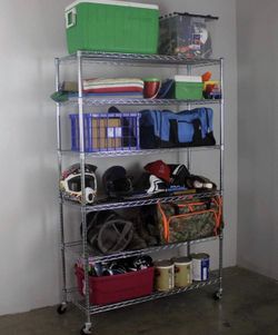 Storage Rack 6 tier Shelves With Wheels On