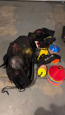 Assortment of Used Soccer Training Gear