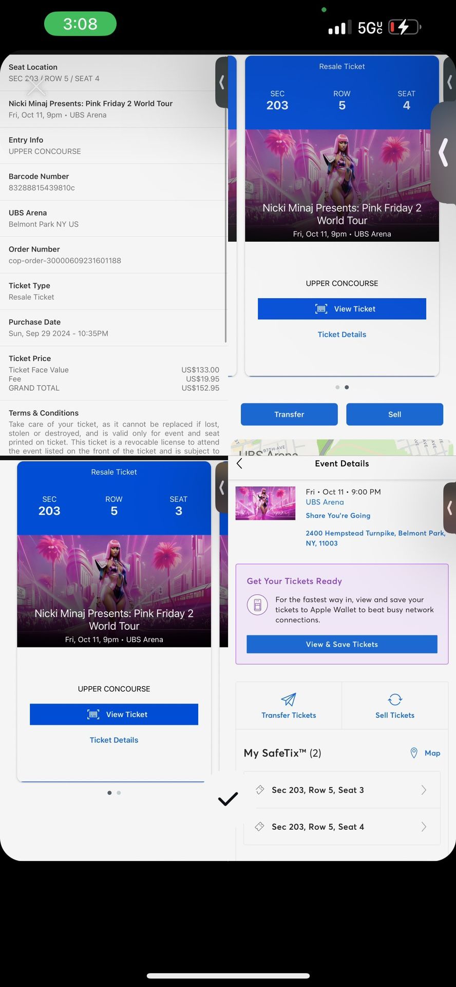 Two Nicki Minaj Tickets For UBS Arena Tonight In New York At 9