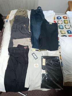 2XL and 46/48 w apparel for men great supply of shorts and a couple pants