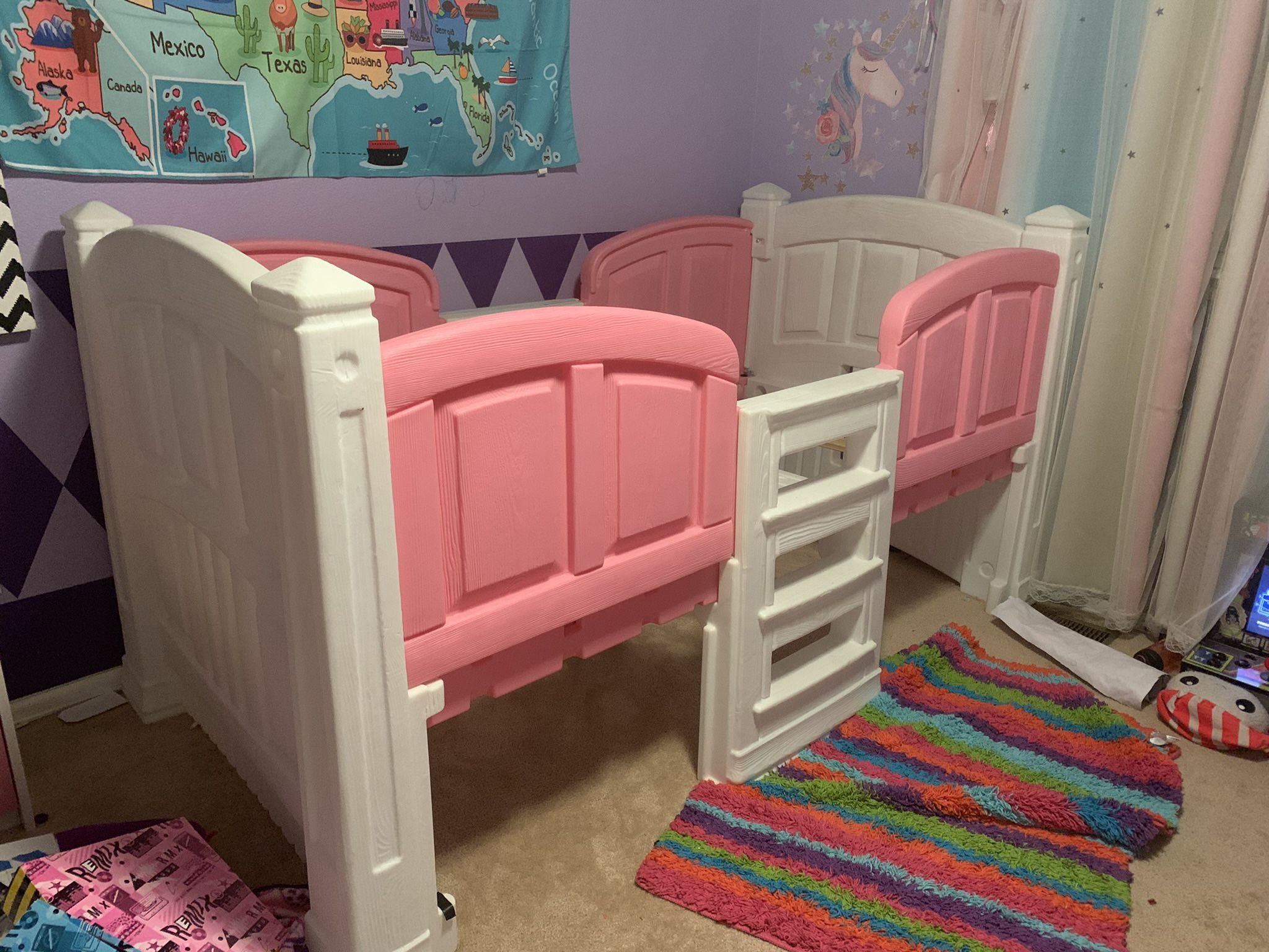 Step 2 loft top and storage twin bed
