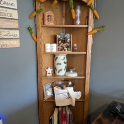 Oak Corner Shelf