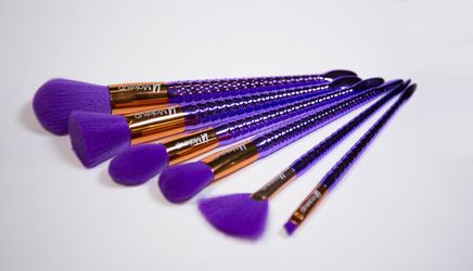 6pcs purple queen makeup brush set