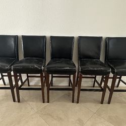 5 counter height stools.