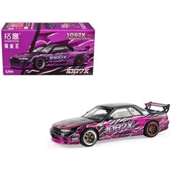 XCarToys 1:64 Nissan Pandem R32 Echo Gao 1087X HEC 2026 Black and Purple Diecast Model