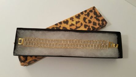 Bracelet - Imitation Gold and Diamonds