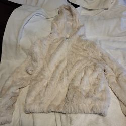 Girls Fur Coat Sz S