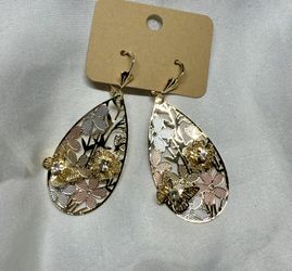 Gold Plated Dangle Earrings 
