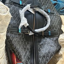 Goyard Duffle Bag (Black Exterior) (Yellow Interior)