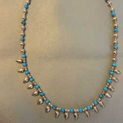Sterling Silver and Turquoise Necklace