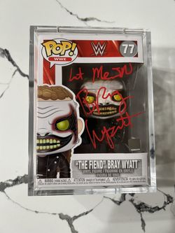 The Fiend Bray Wyatt 77 Autographed Jsa Funko Pop