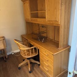 Solid wood desk