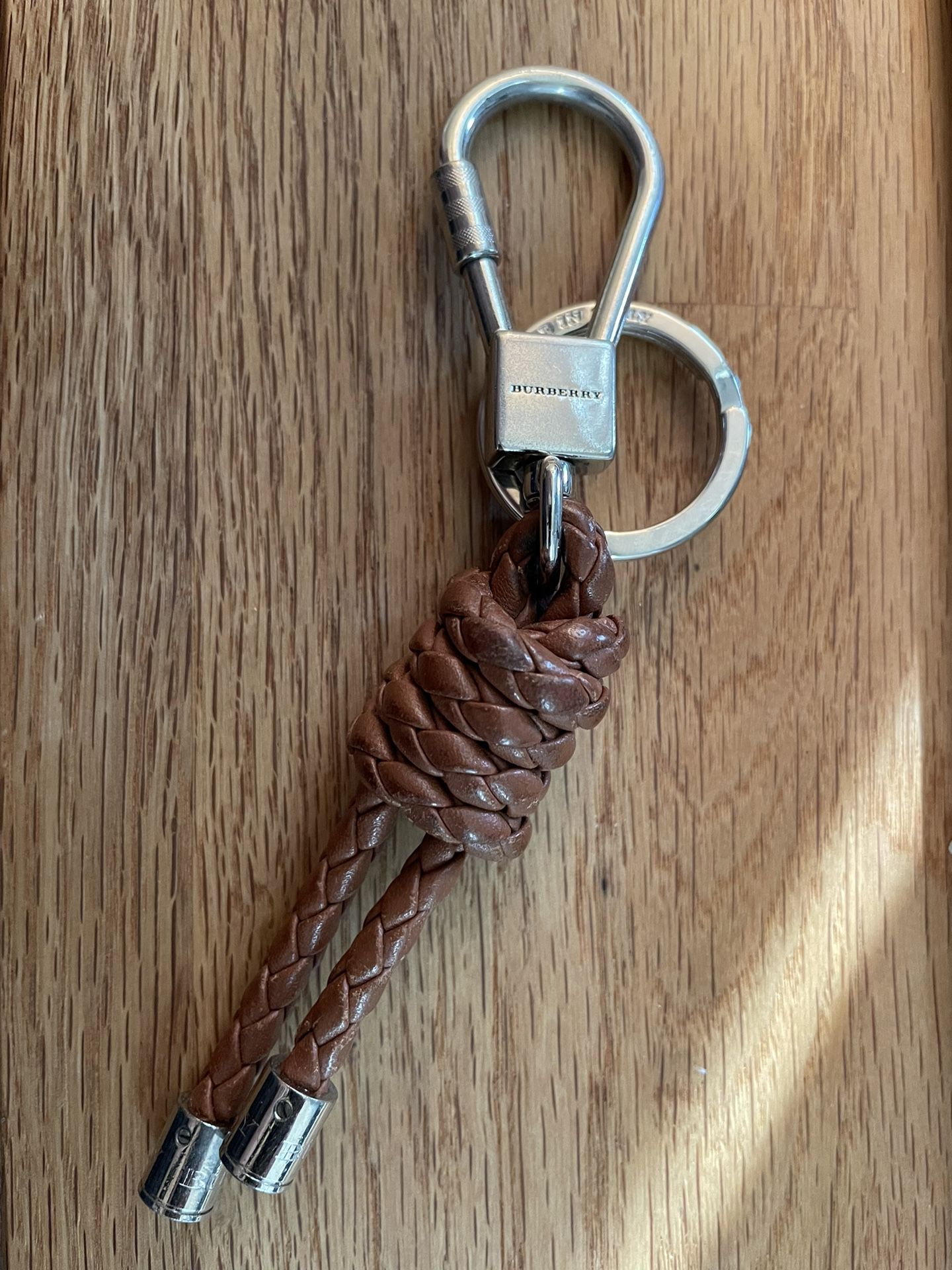 Burberry Leather Key Ring Braided Knot