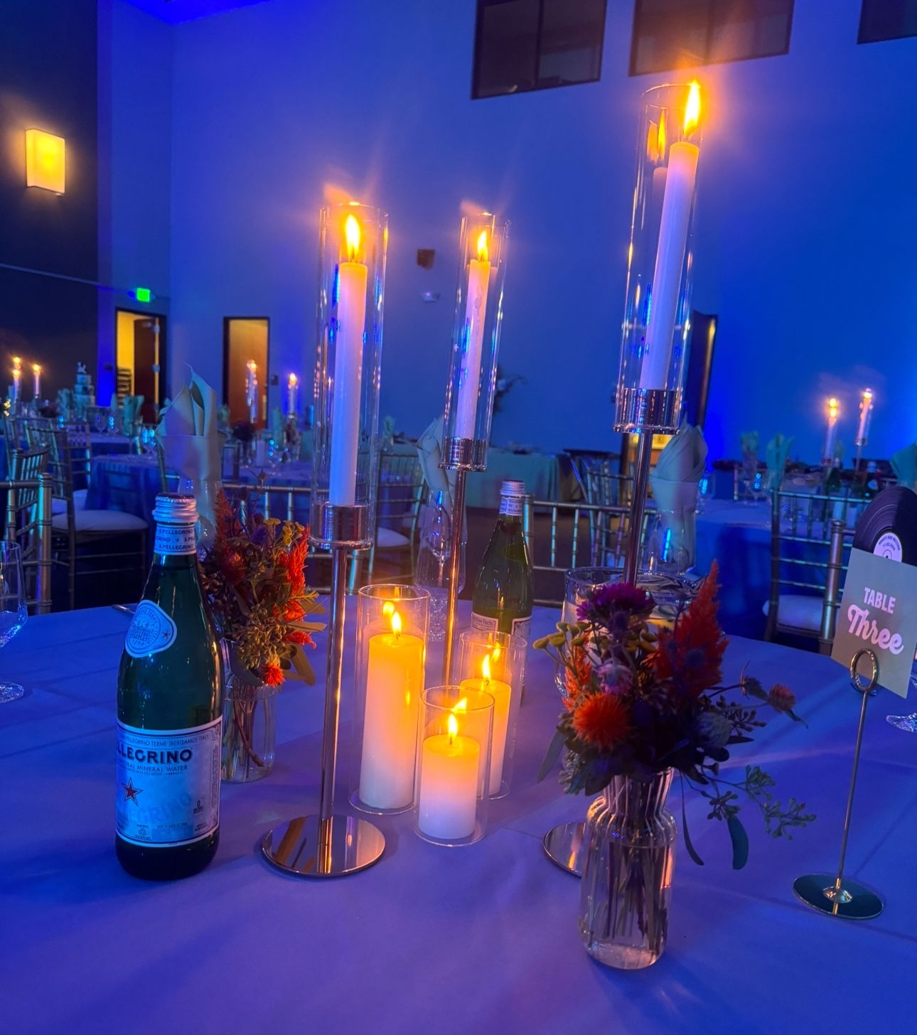 Gold and glass Taper candle holders