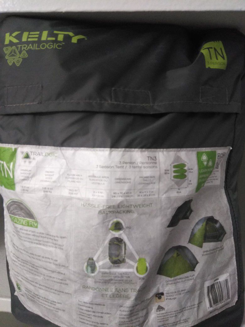 Kelty Trailogic TN3 Brand New Backpacking 3 Person Tent