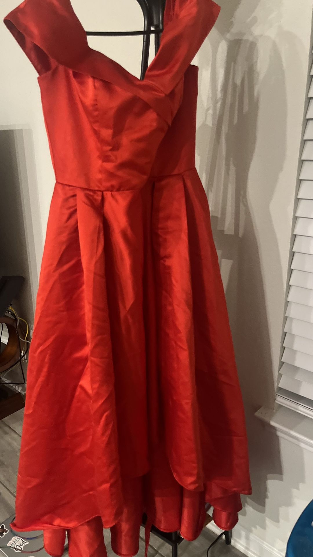 Red Corset Prom Dress
