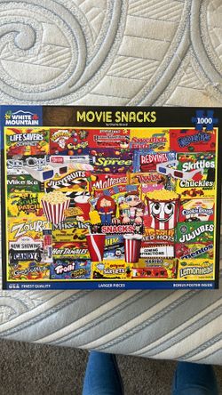White Mountain Puzzle Company Movie Snacks - 1000 piece puzzle