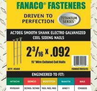 NEW SEALED BOX 3600CT FANACO FASTNERS SIDING NAILS 2 3/16 X .092