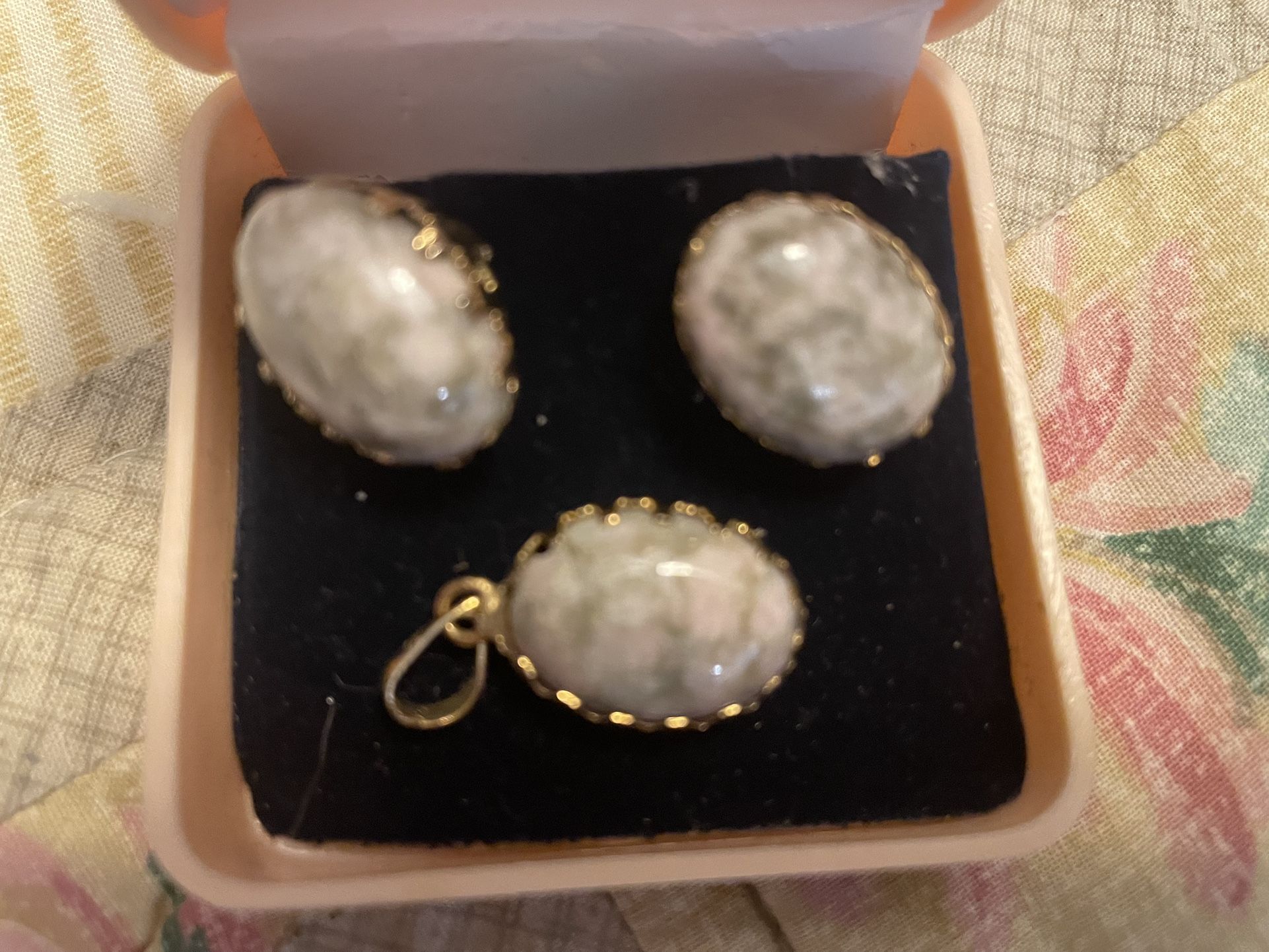 Gold Earring /Pendant Set