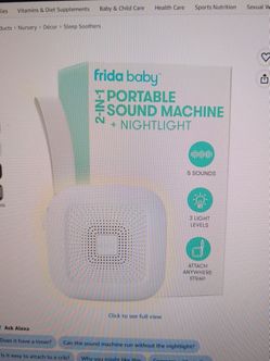 White noise machine and nightlight