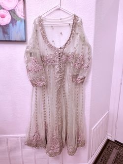 Embroidered Sheer Formal Dress