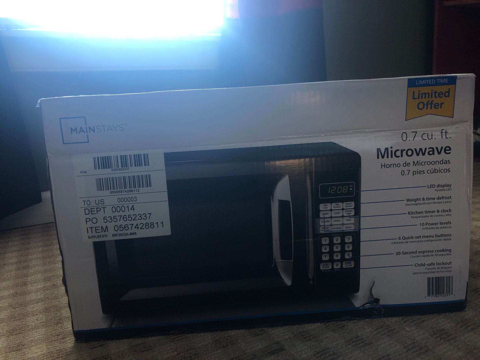 Microwave for Sale (MAINSTAYS) Product