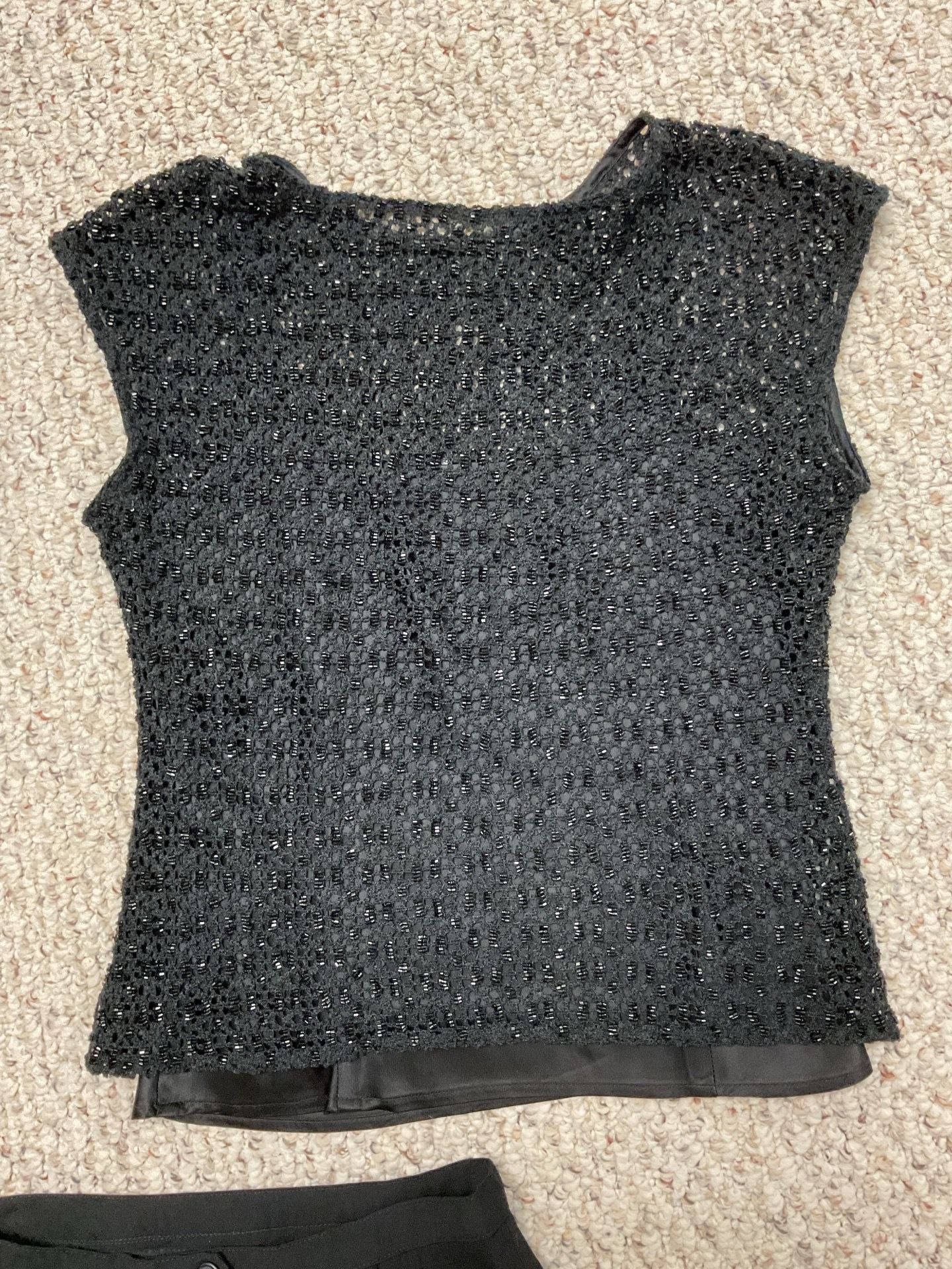 Beaded Top with Lined Pencil Skirt
