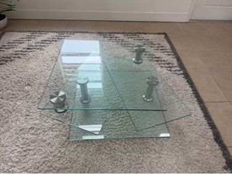 Glass coffee table