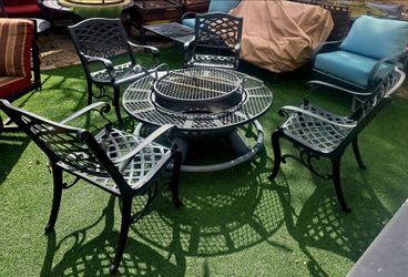 $380 BIG FIRE PIT 🔥 AND 4 CHAIRS
