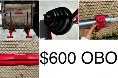 Adjustable Height Squat rack With Weights