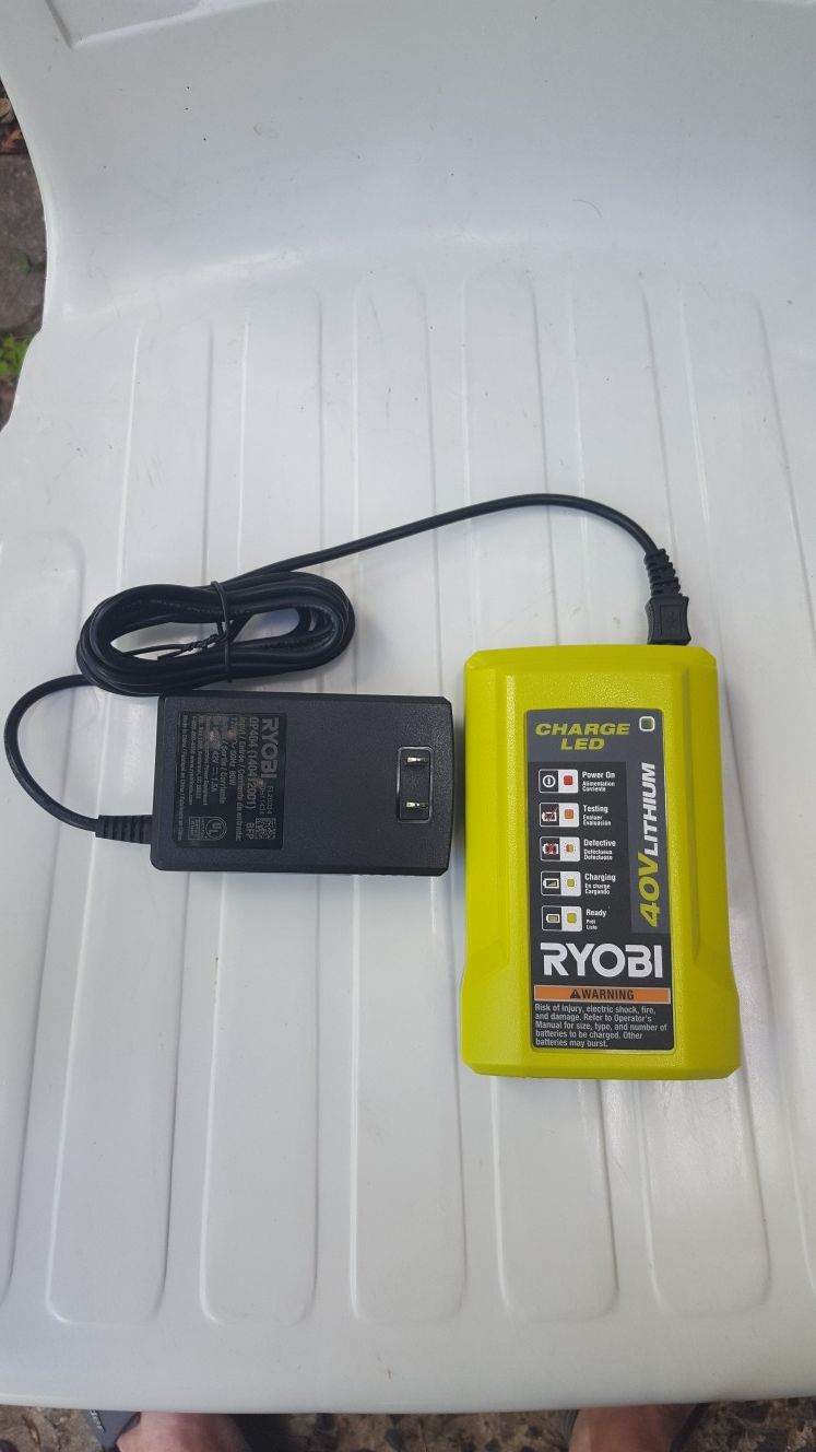 Ryobi Battery 40V Lithium Charger NEW