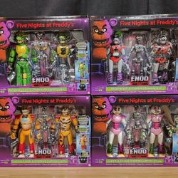 Jazwares Five Nights At Freddy's Endo Series 3 Glamrock's Set Of 4.