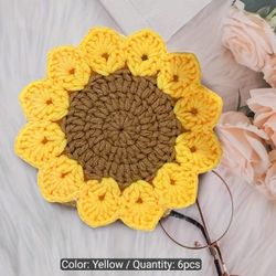 Woven Sunflower Coasters