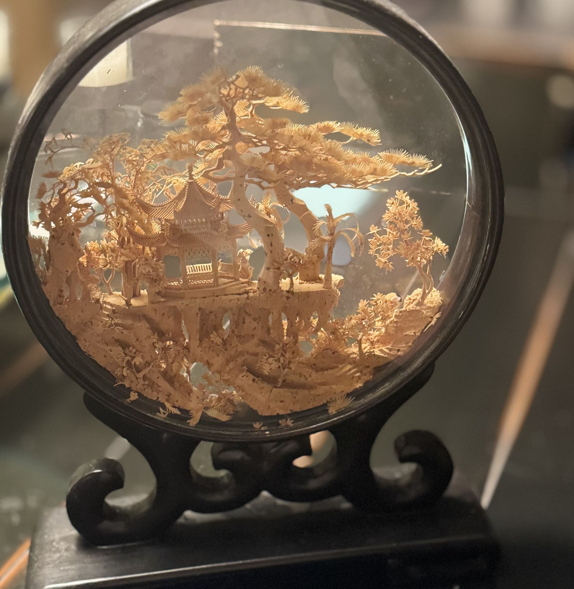 Vintage Chinese cork Diorama