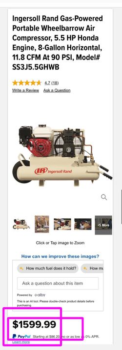 Ingersoll Rand Wheelbarrow Air Compressor