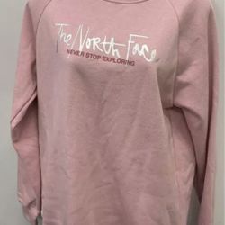 NWT The North Face Women Pink Crew Sweatshirt  Size M MSRP $55