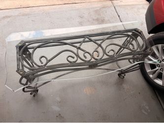 Glass entry table