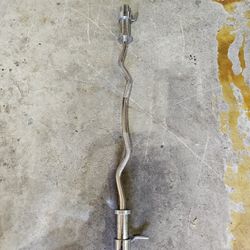 Solid Olympic 2" curl bar with collars