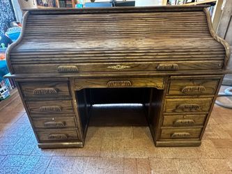 Large old roll top desk