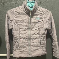 The North Face Puffer Jacket Girls Youth Grey Jacket