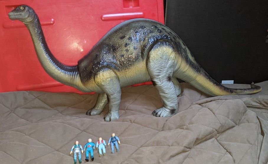RARE 1989 Tyco Toys Dino Riders 37” Brontosaurus Vintage 87' 88" Figures Orion Proto Mind Zei Turret