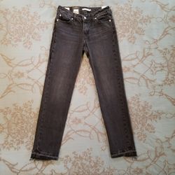 Levi's Low Pitch Straight Black Jeans Women Size 26