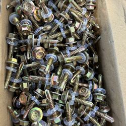 #12×1-1/4 Hex Quality Parts Washer Head Self Tapping Drilling Screw Bolt Bronze Tone 600pcs