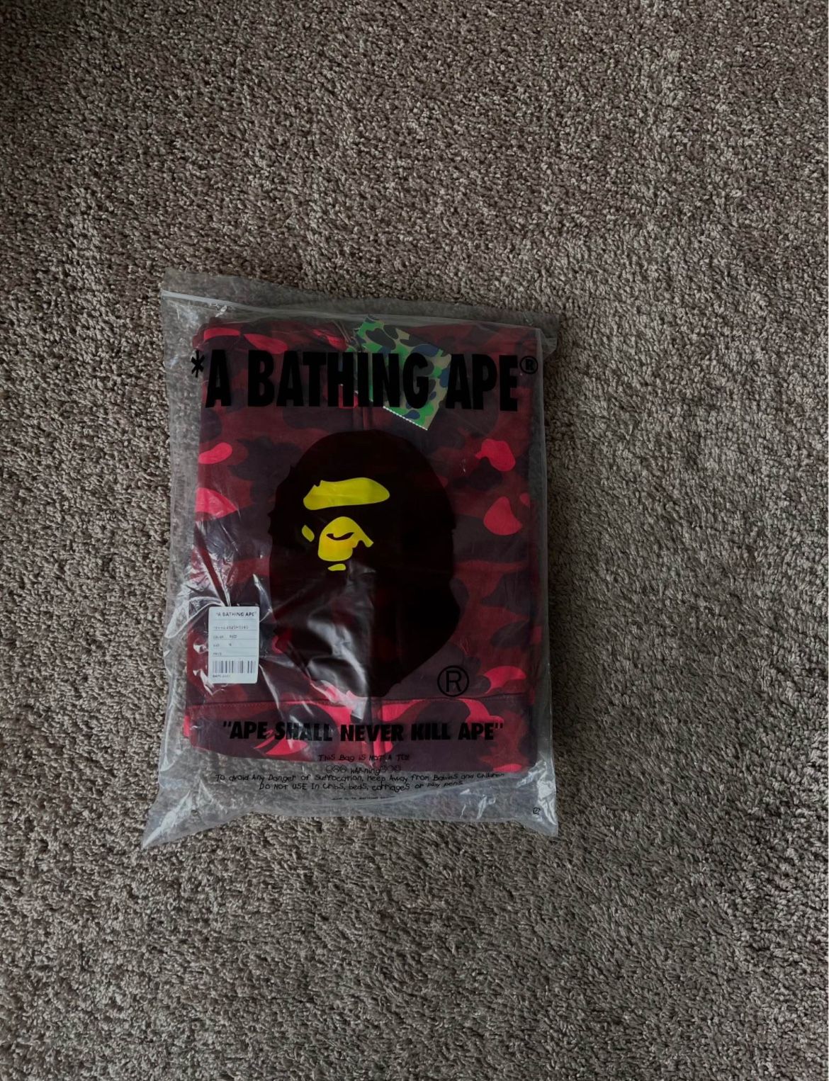 red bape hoodie full zip up