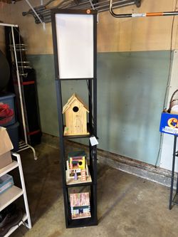 Three Adjustable Shelving Lamps & bird Houses For Sale