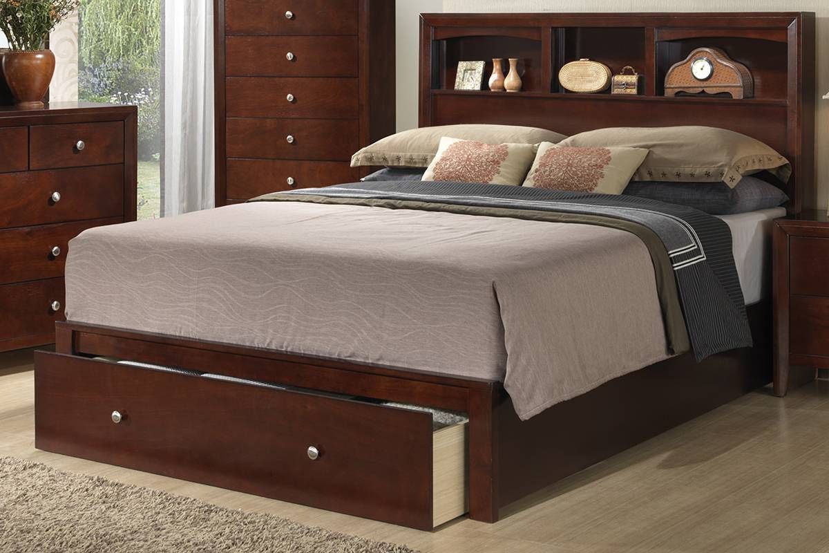 Queen Size Bed With Storage Drawer And Mattress Included