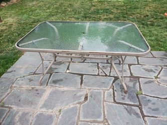 Tempered glass patio table