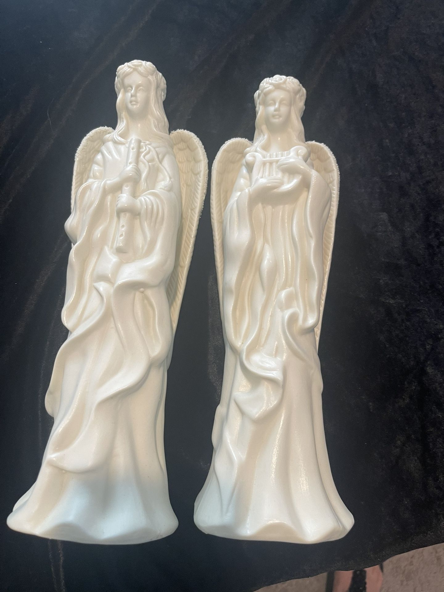 (2) Porcelain Angels In Excellent Condition