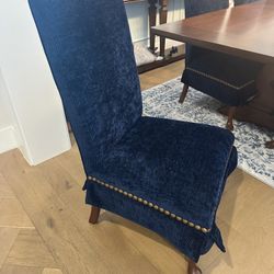 Blue Velvet Dining Chair Set Of 8