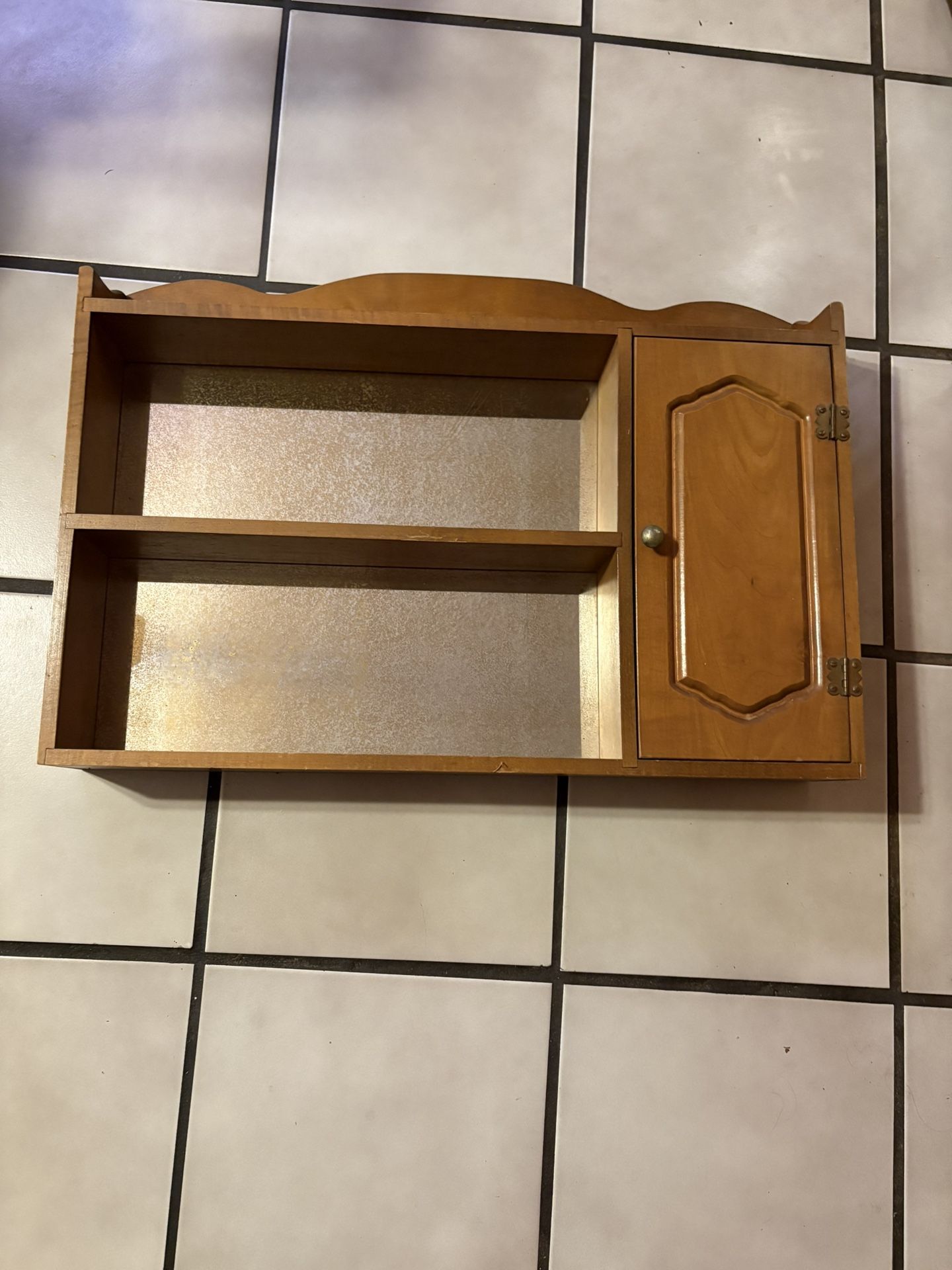 Mirrored Wood Shelf